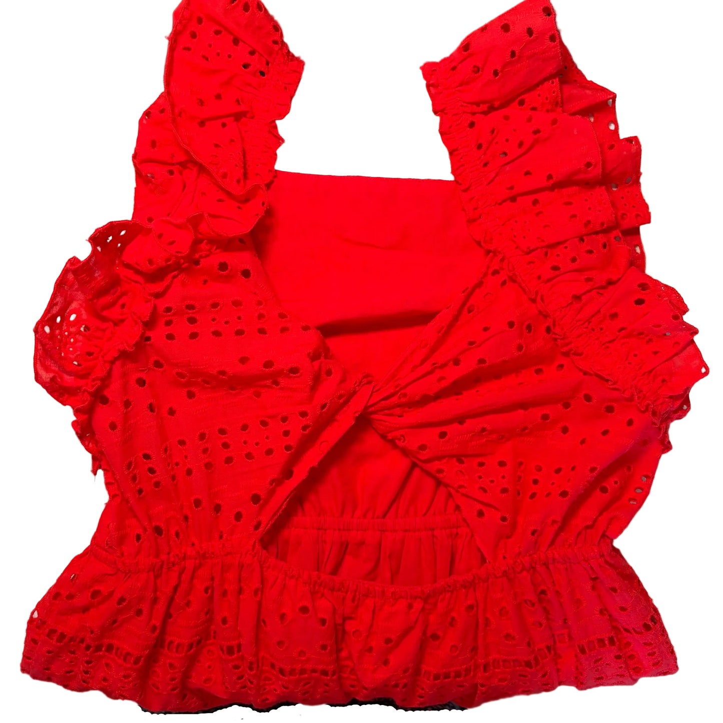 ZARA Kids Red Broderie Anglaise Party Dress Size 13-14