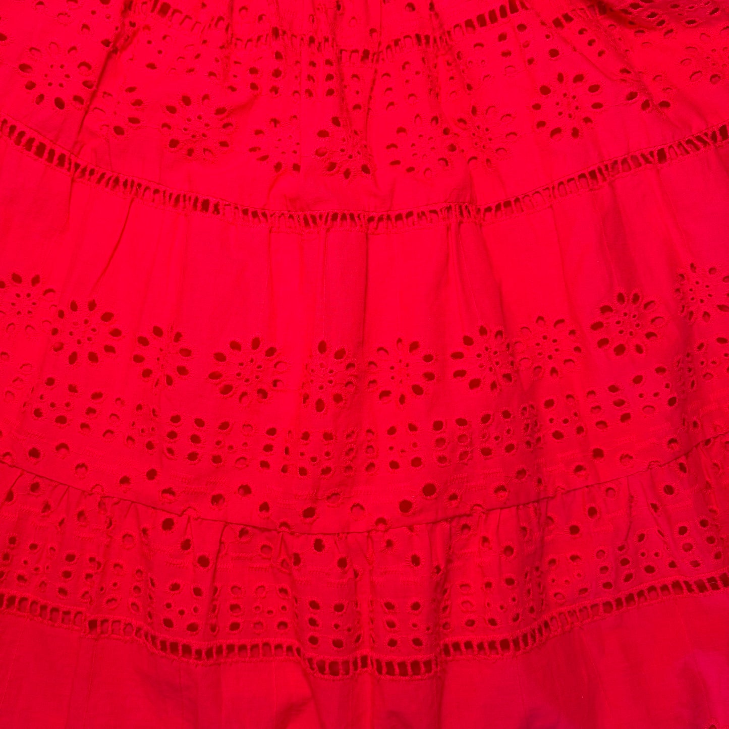 ZARA Kids Red Broderie Anglaise Party Dress Size 13-14