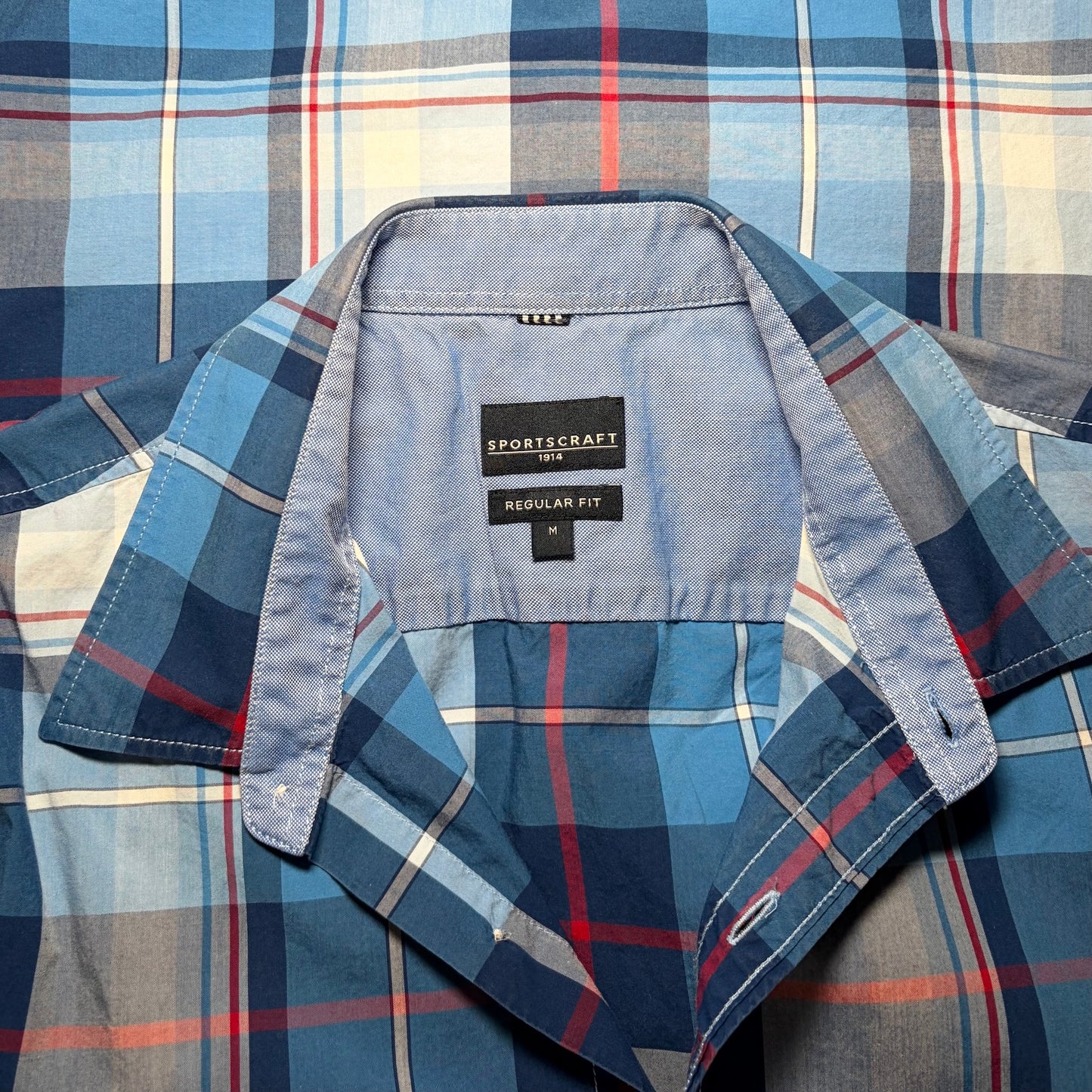 Sportscraft Men's Short Sleeve Gingham Check Shirts - Regular Fit - VARIOUS OPTIONS