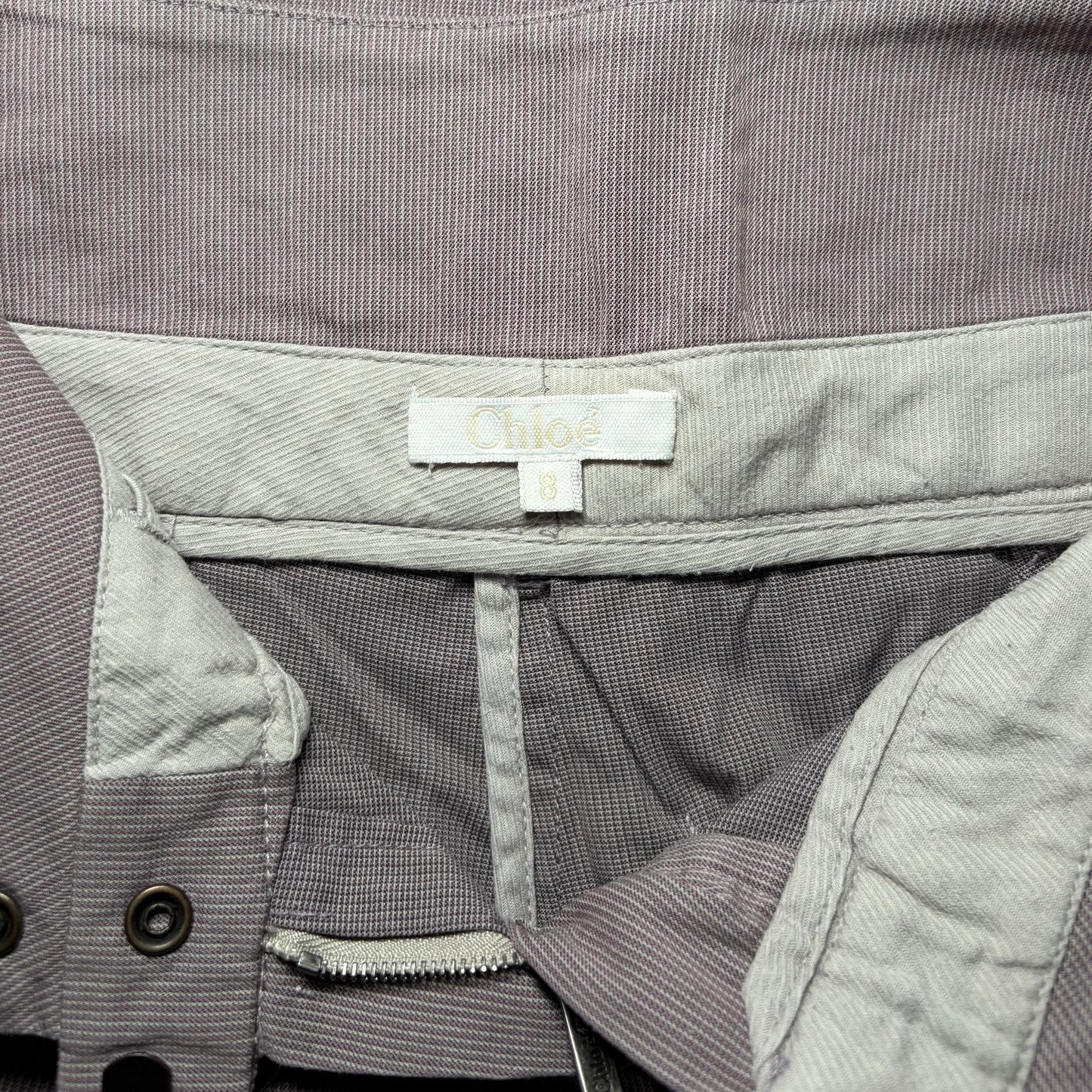 Chloé Kidswear Wide Leg Striped Pants size 8