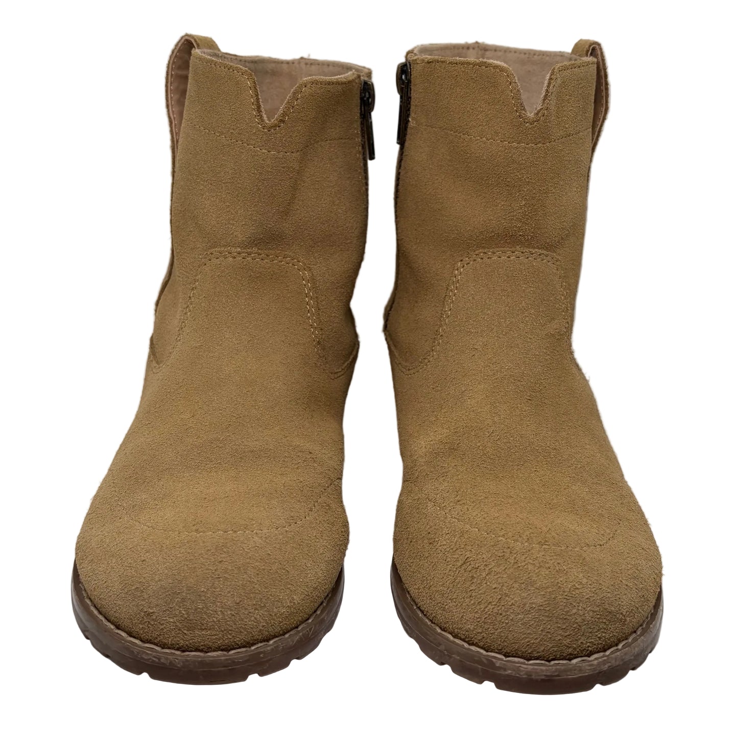 Country Road Girls Tan Leather Pull On Ankle Boots size 35 (AU2.5)