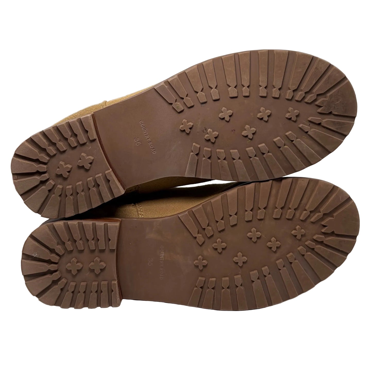 Country Road Girls Tan Leather Pull On Ankle Boots size 35 (AU2.5)