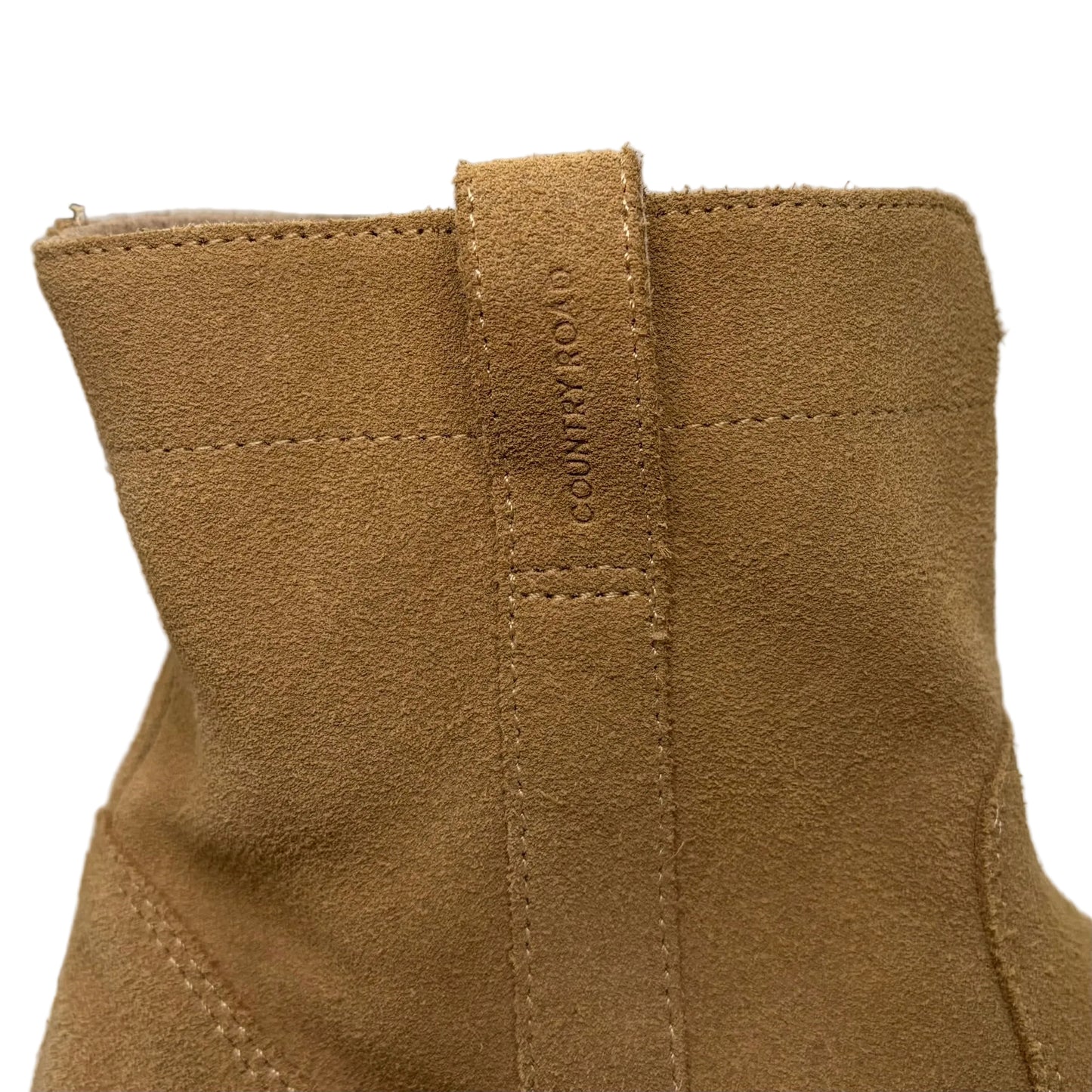 Country Road Girls Tan Leather Pull On Ankle Boots size 35 (AU2.5)