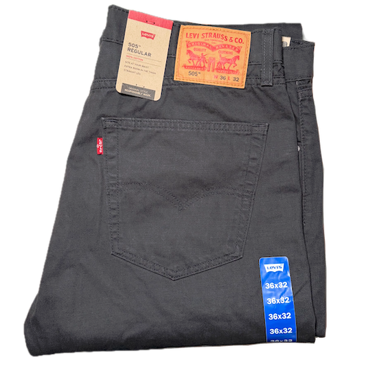 Levi's Men's 505 Regular Jeans W 36 L 32 Graphite BRAND NEW WITH TAGS