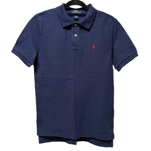 Polo Ralph Lauren Boys Cotton Mesh Polo Shirt - Navy Blue - style 323102717 size M