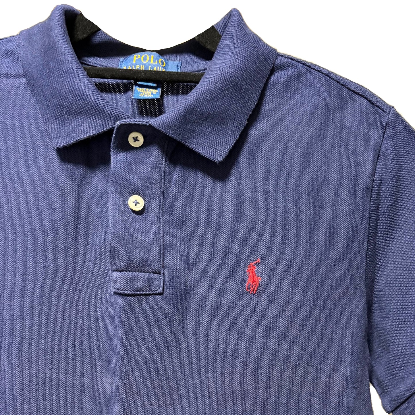 Polo Ralph Lauren Boys Cotton Mesh Polo Shirt - Navy Blue - style 323102717 size M