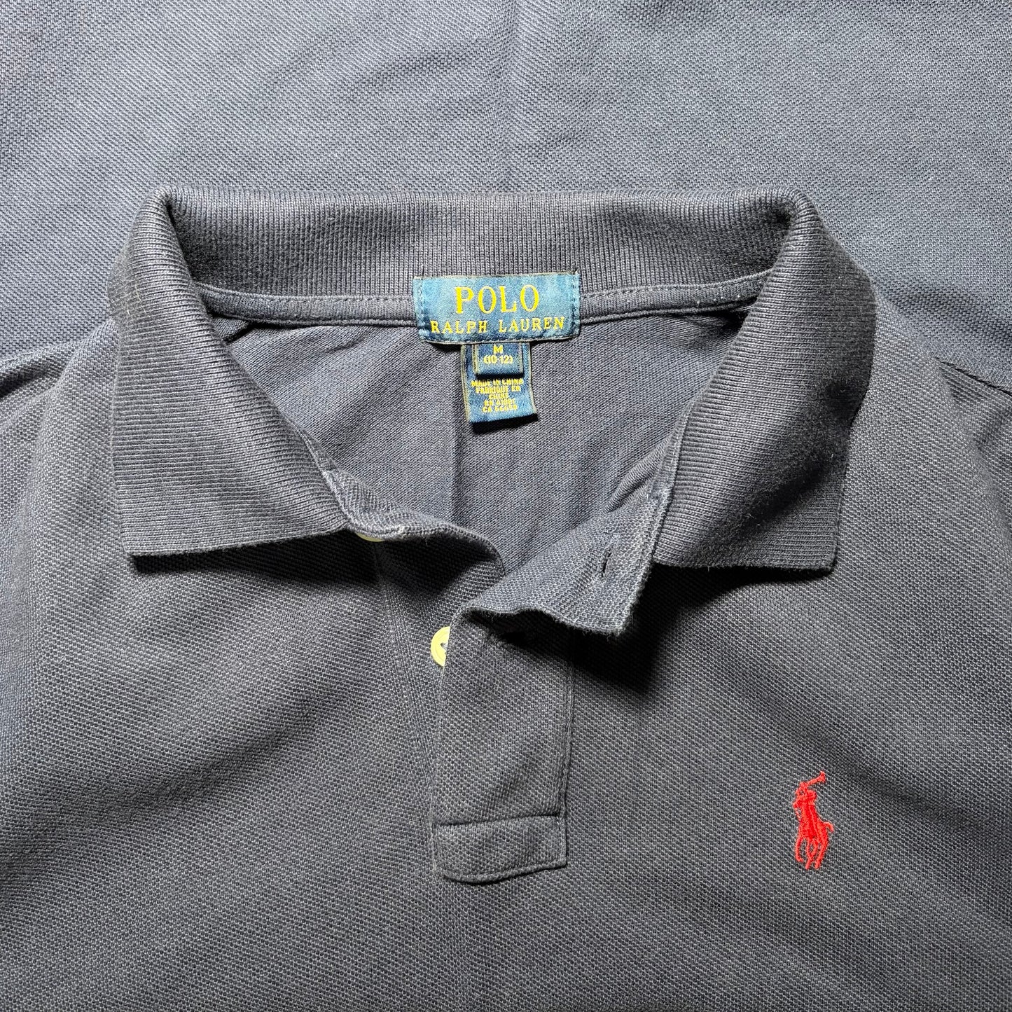 Polo Ralph Lauren Boys Cotton Mesh Polo Shirt - Navy Blue - style 323102717 size M