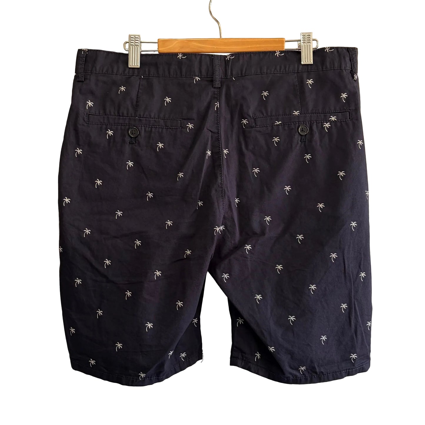 H&M Men's Slim Fit Chino Shorts - Navy Blue size EU 32