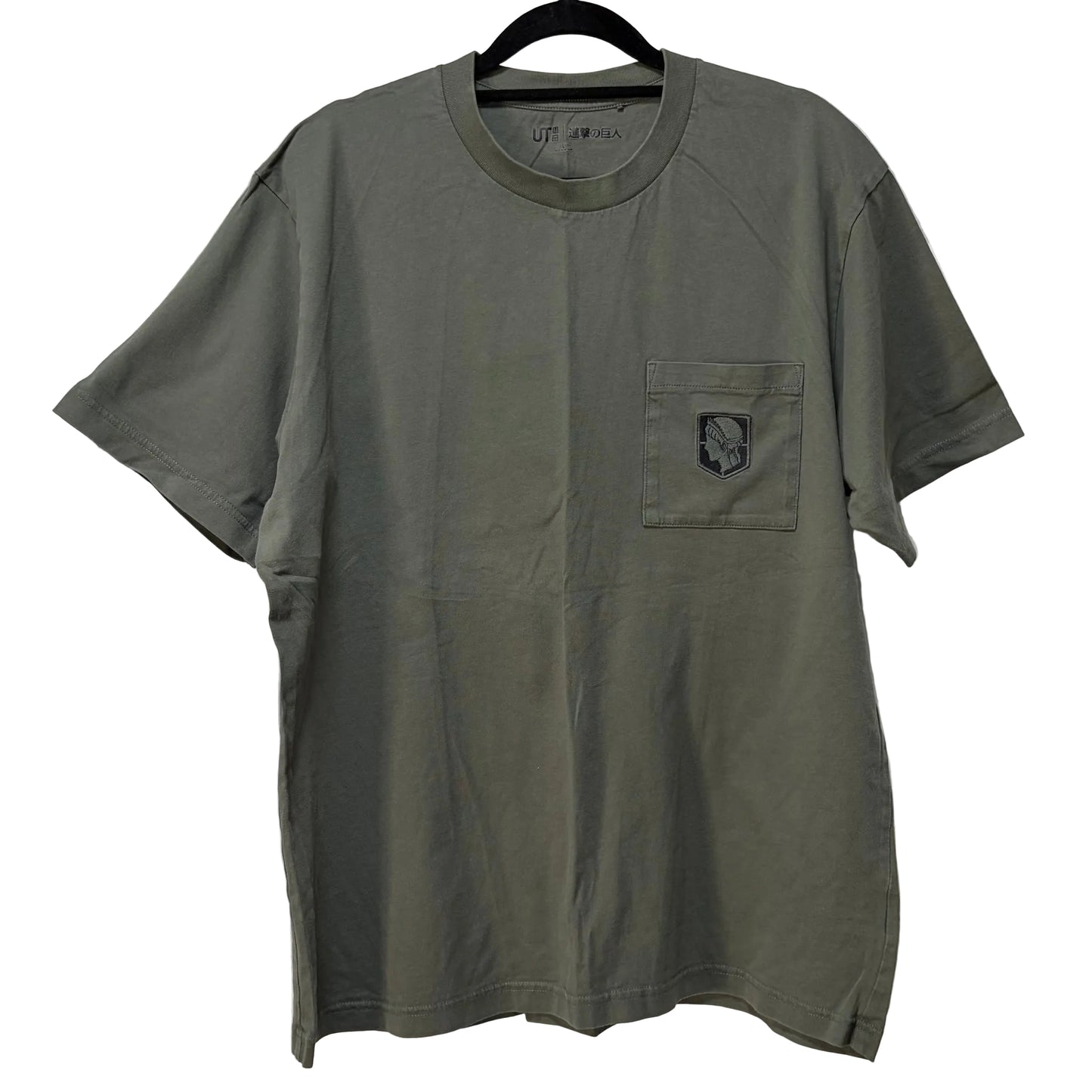Uniqlo UT Attack on Titan Survey Corps Pocket Tee - Olive Green - Men's Large