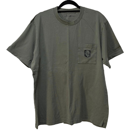 Uniqlo UT Attack on Titan Survey Corps Pocket Tee - Olive Green - Men's Large
