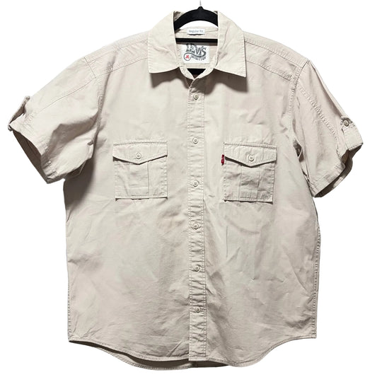 Levi’s Men’s Short Sleeve Classic Pocket Shirt - Beige - Size M