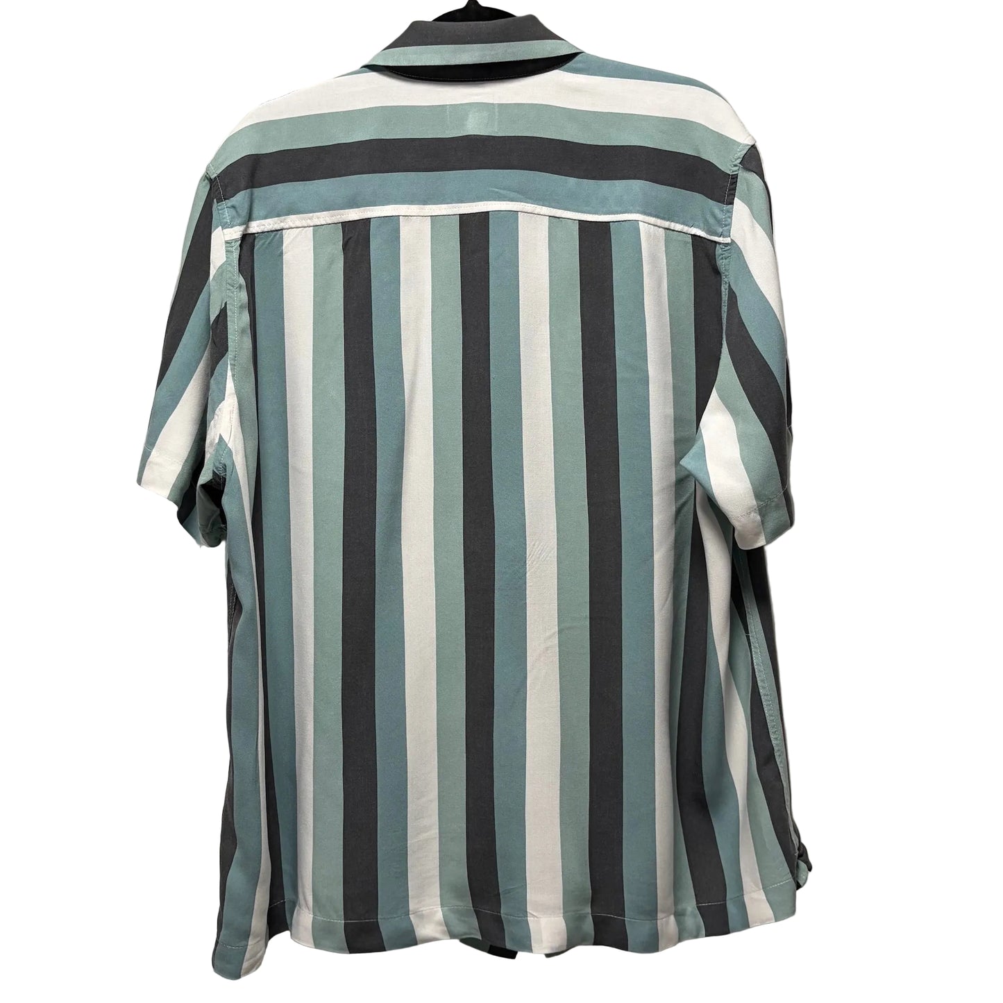 H&M Men's Striped Regular Fit Short Sleeve Resort Shirt