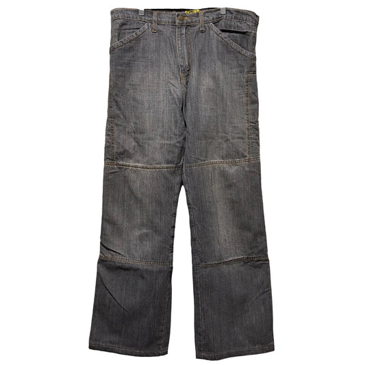 Vintage Draggin Men's Black Jeans - Safety Lined/Patented Aussie Biker Denim Size 36