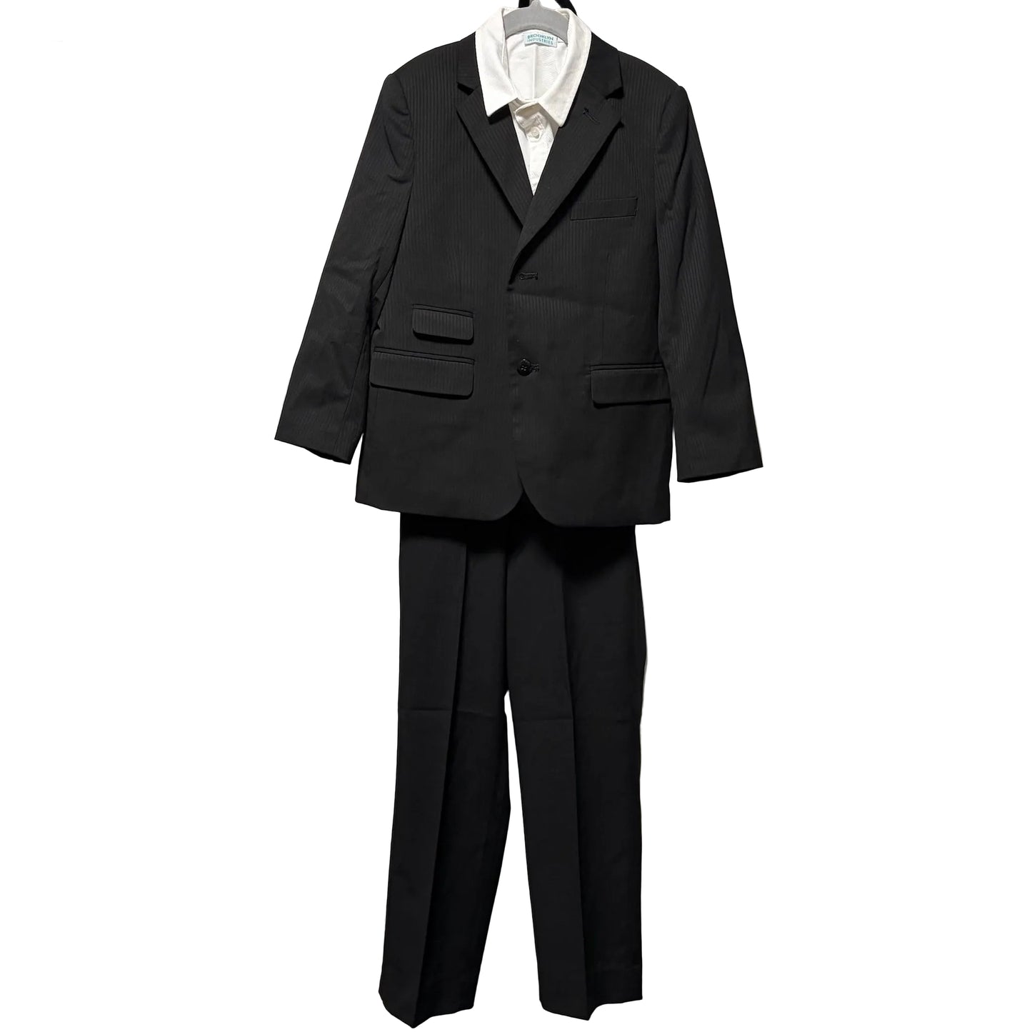 Fred Bracks Boys Black Suit Jacket, Pants and Shirt Bundle size 7