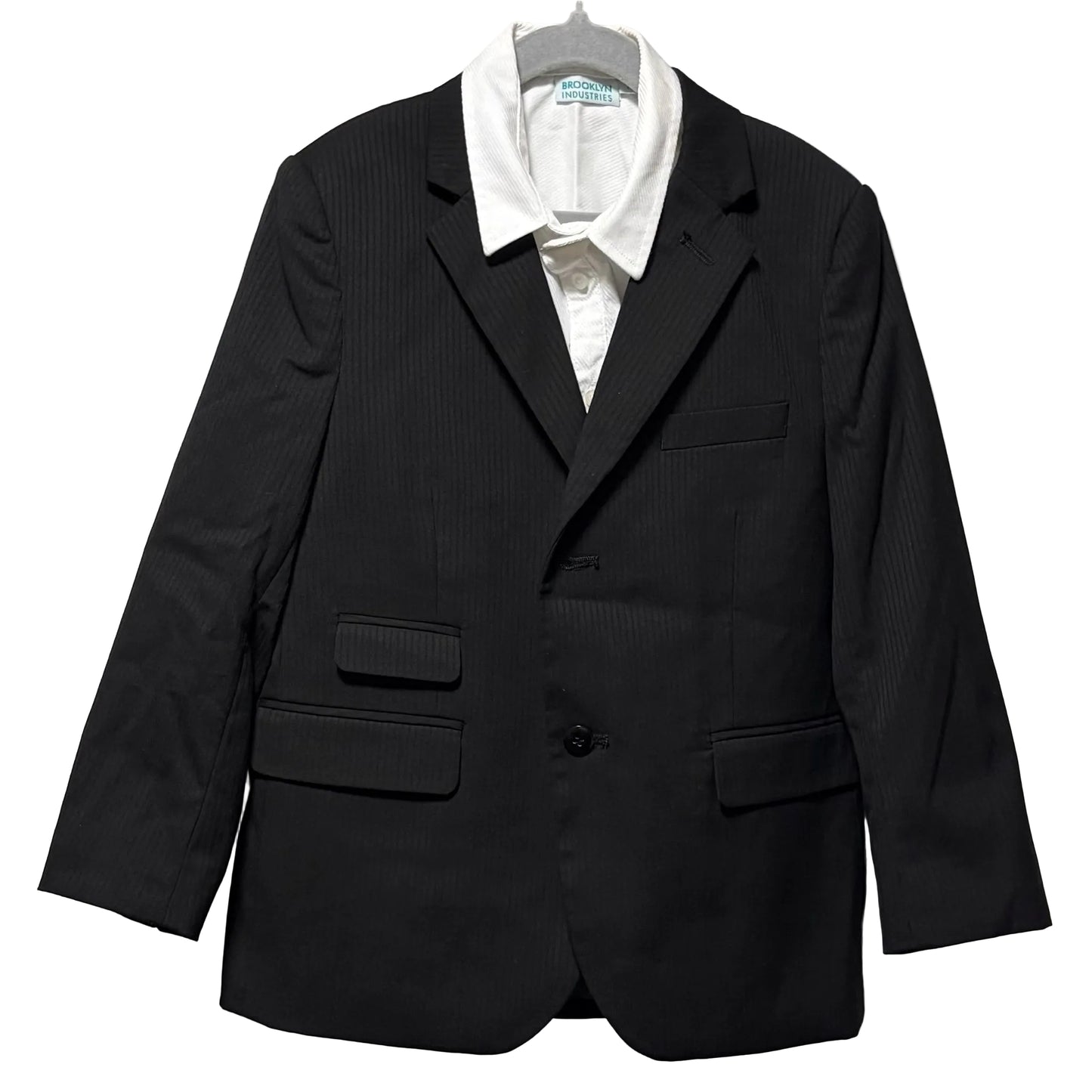 Fred Bracks Boys Black Suit Jacket, Pants and Shirt Bundle size 7