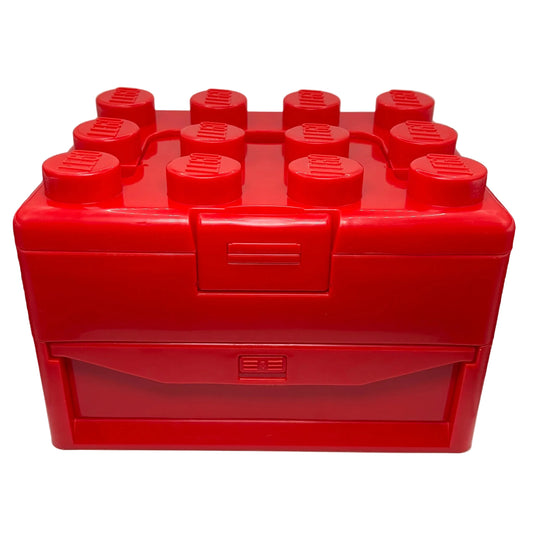LEGO 2011 Elements Red Brick Storage Carry Case with Drawer & Handle