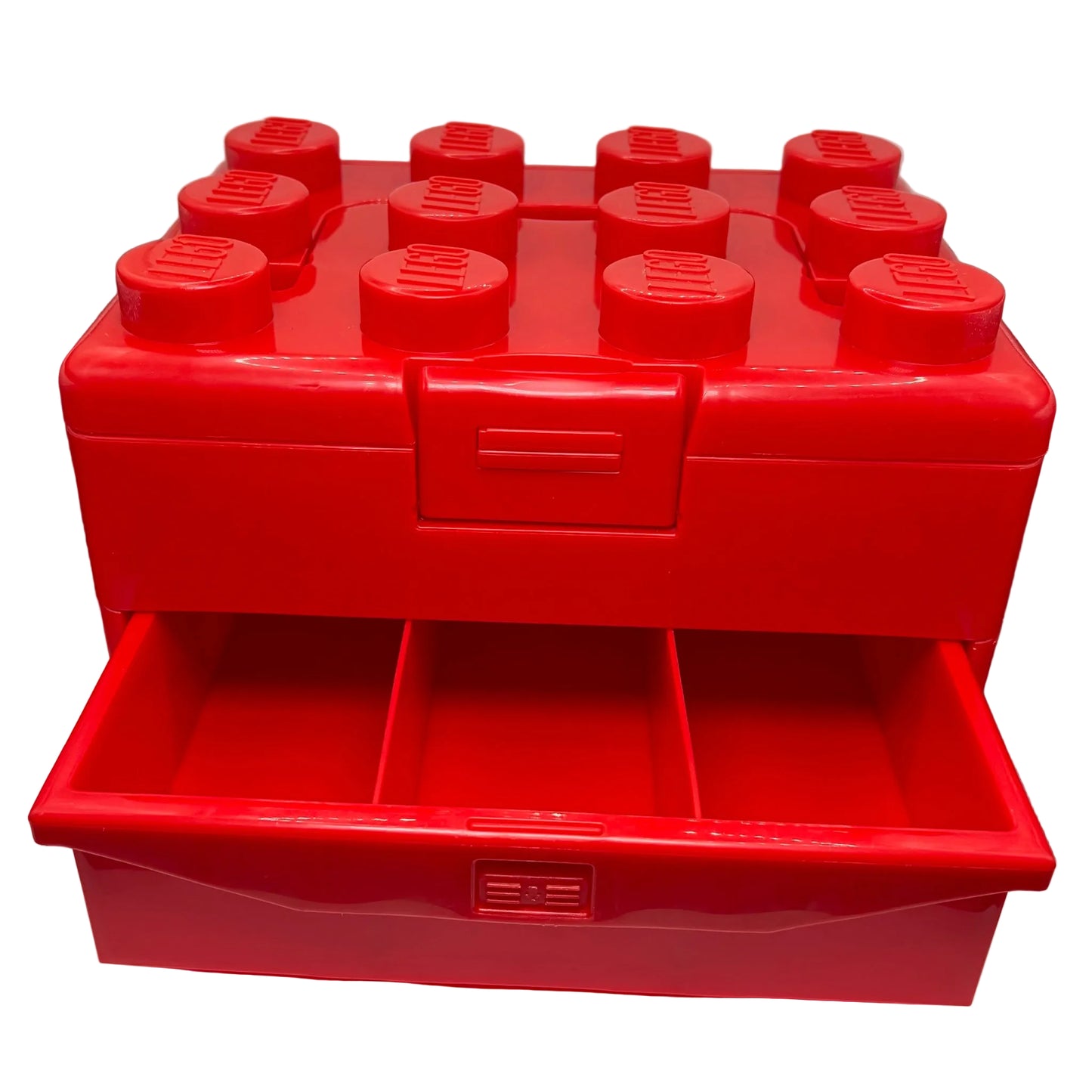 LEGO 2011 Elements Red Brick Storage Carry Case with Drawer & Handle