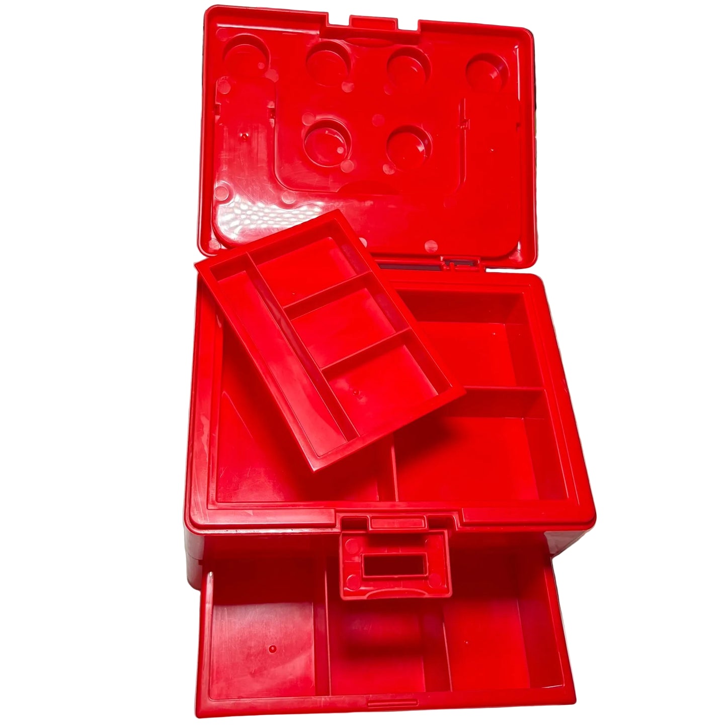 LEGO 2011 Elements Red Brick Storage Carry Case with Drawer & Handle