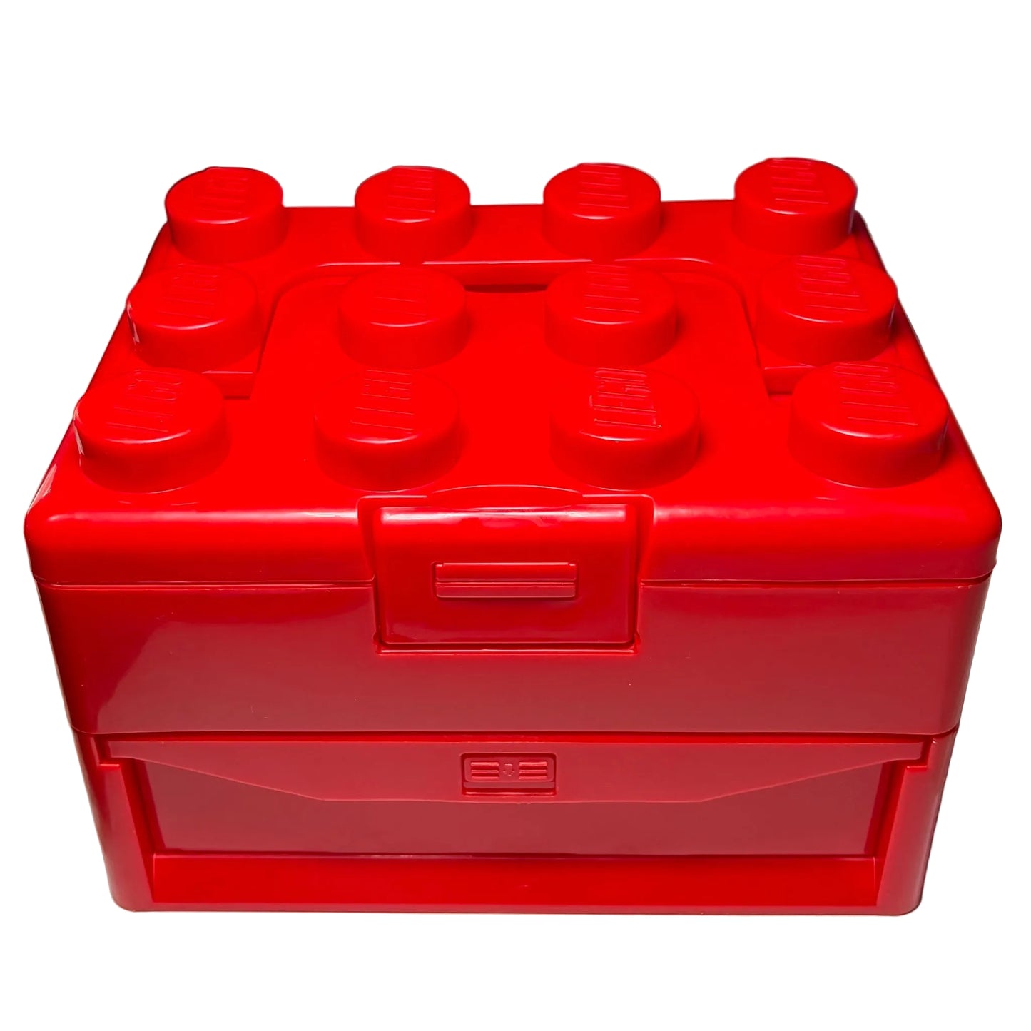 LEGO 2011 Elements Red Brick Storage Carry Case with Drawer & Handle
