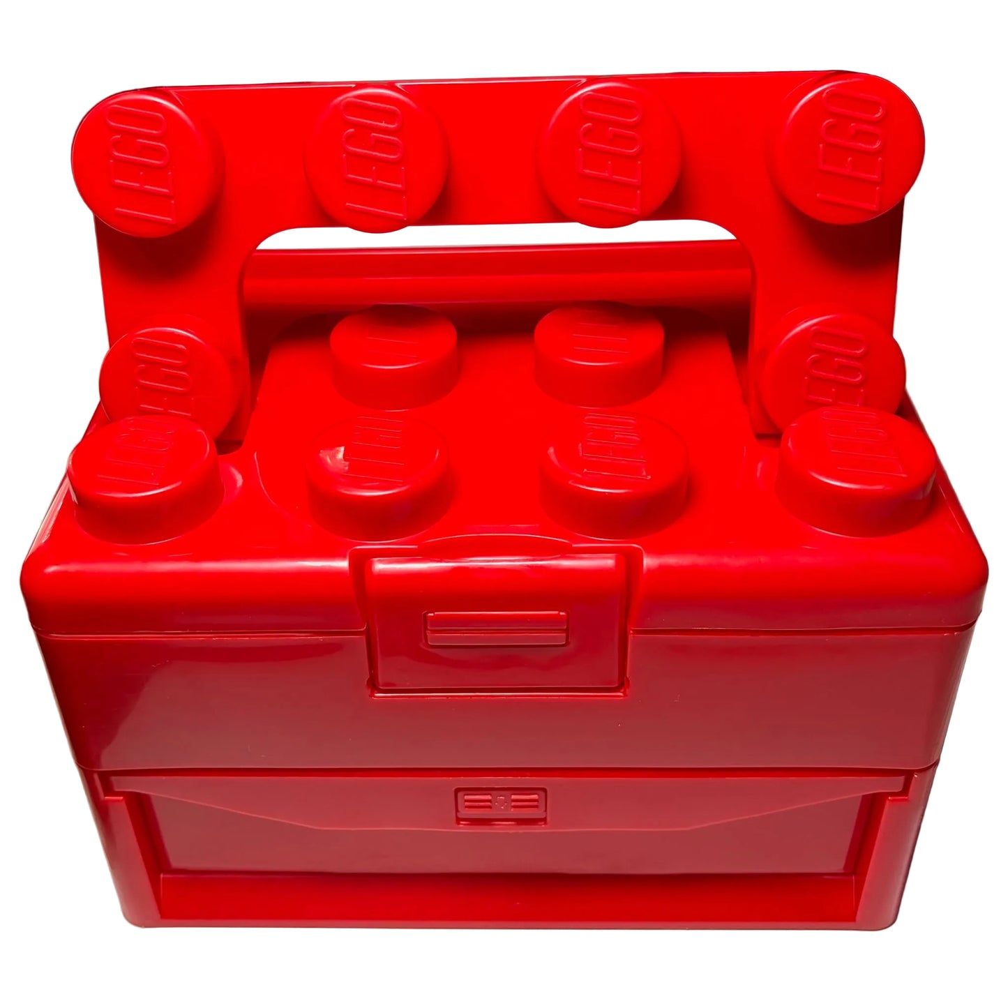LEGO 2011 Elements Red Brick Storage Carry Case with Drawer & Handle