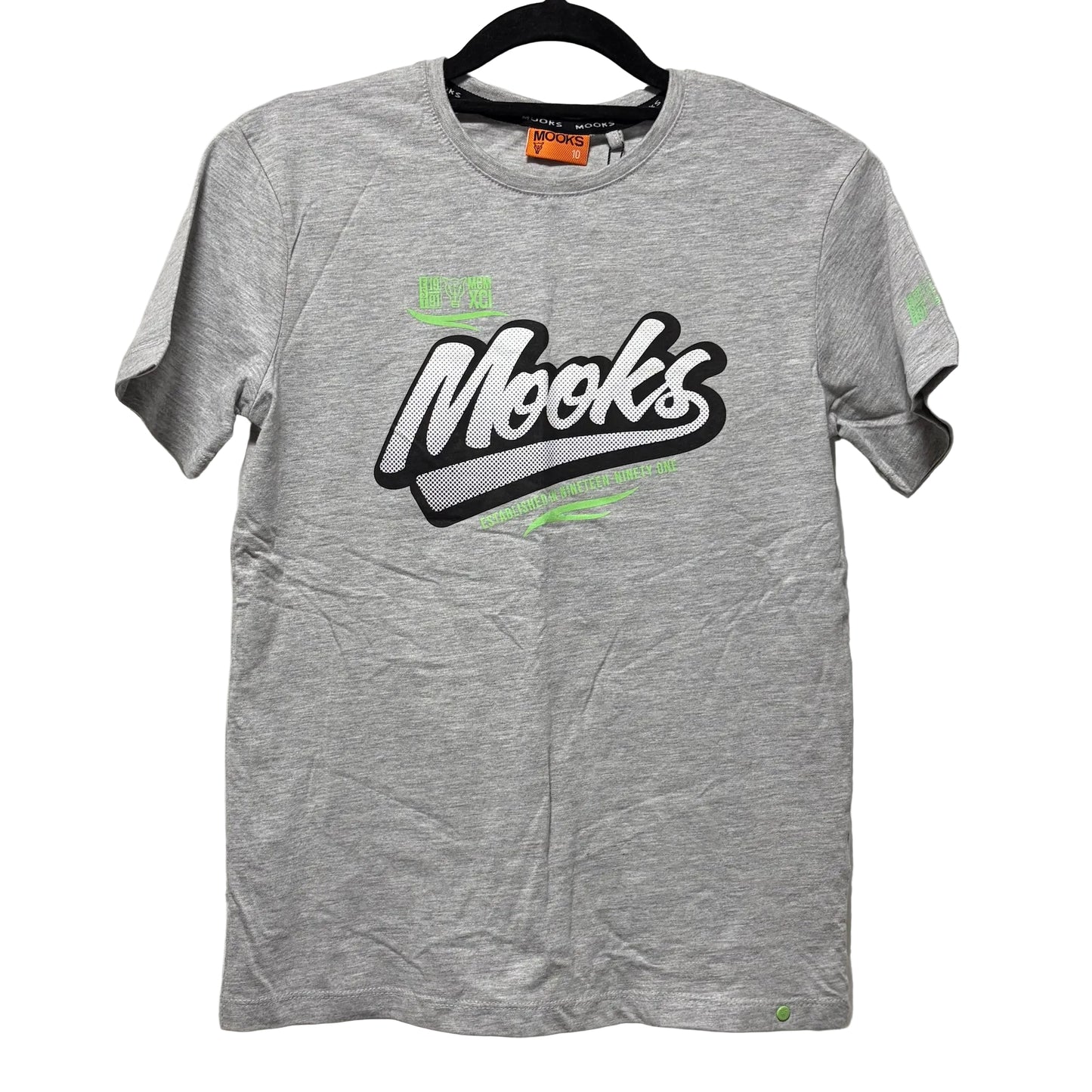 NEW MOOKS Boys Logo Short Sleeve T-shirt - size 10