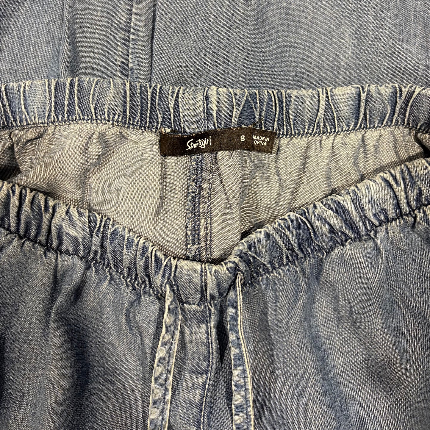 Sportsgirl Wide Leg Lyocell Jeans with Drawstring Waist Size 8