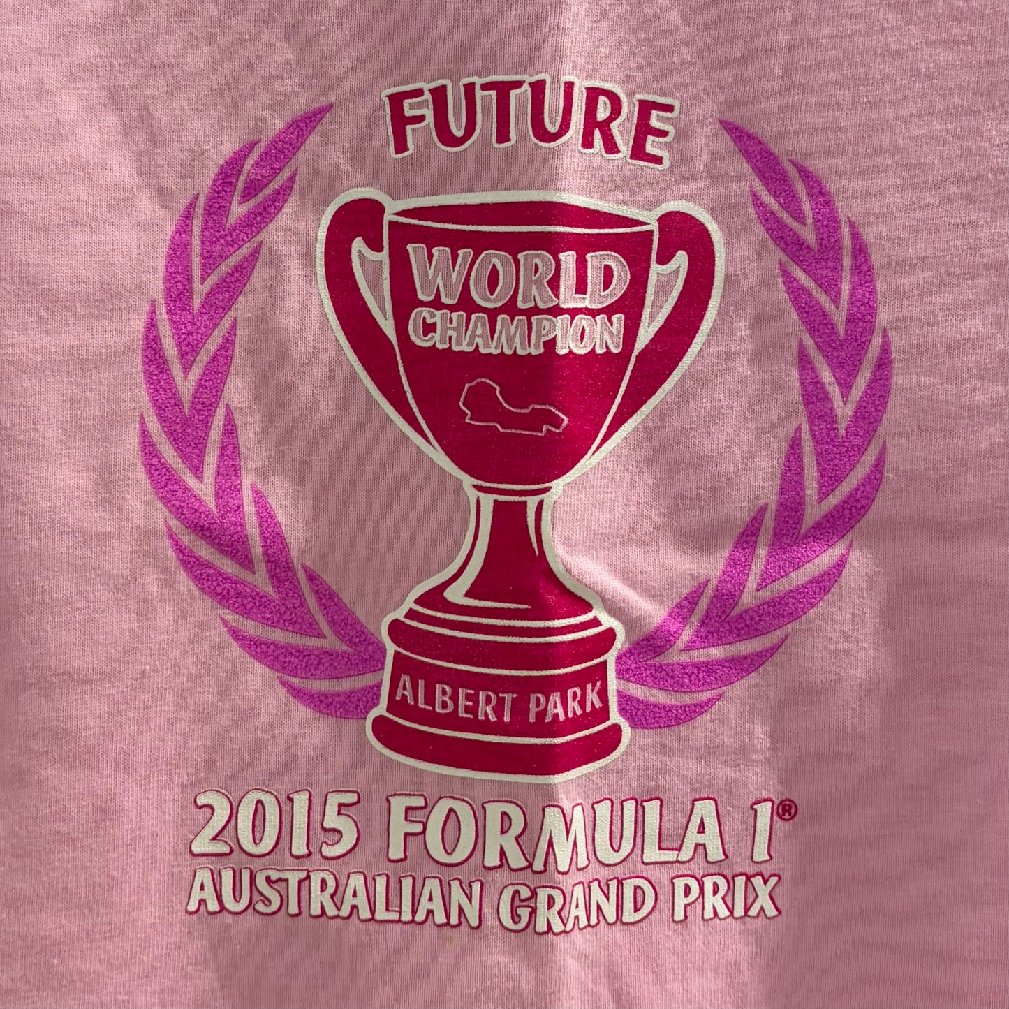 Official 2015 F1 Australian Grand Prix Girls T-Shirt - Pink - Size 2