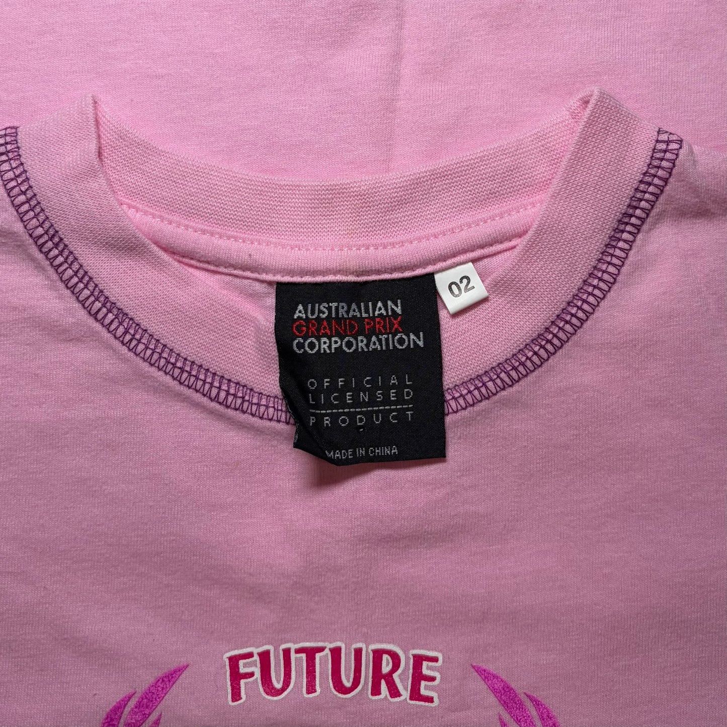 Official 2015 F1 Australian Grand Prix Girls T-Shirt - Pink - Size 2