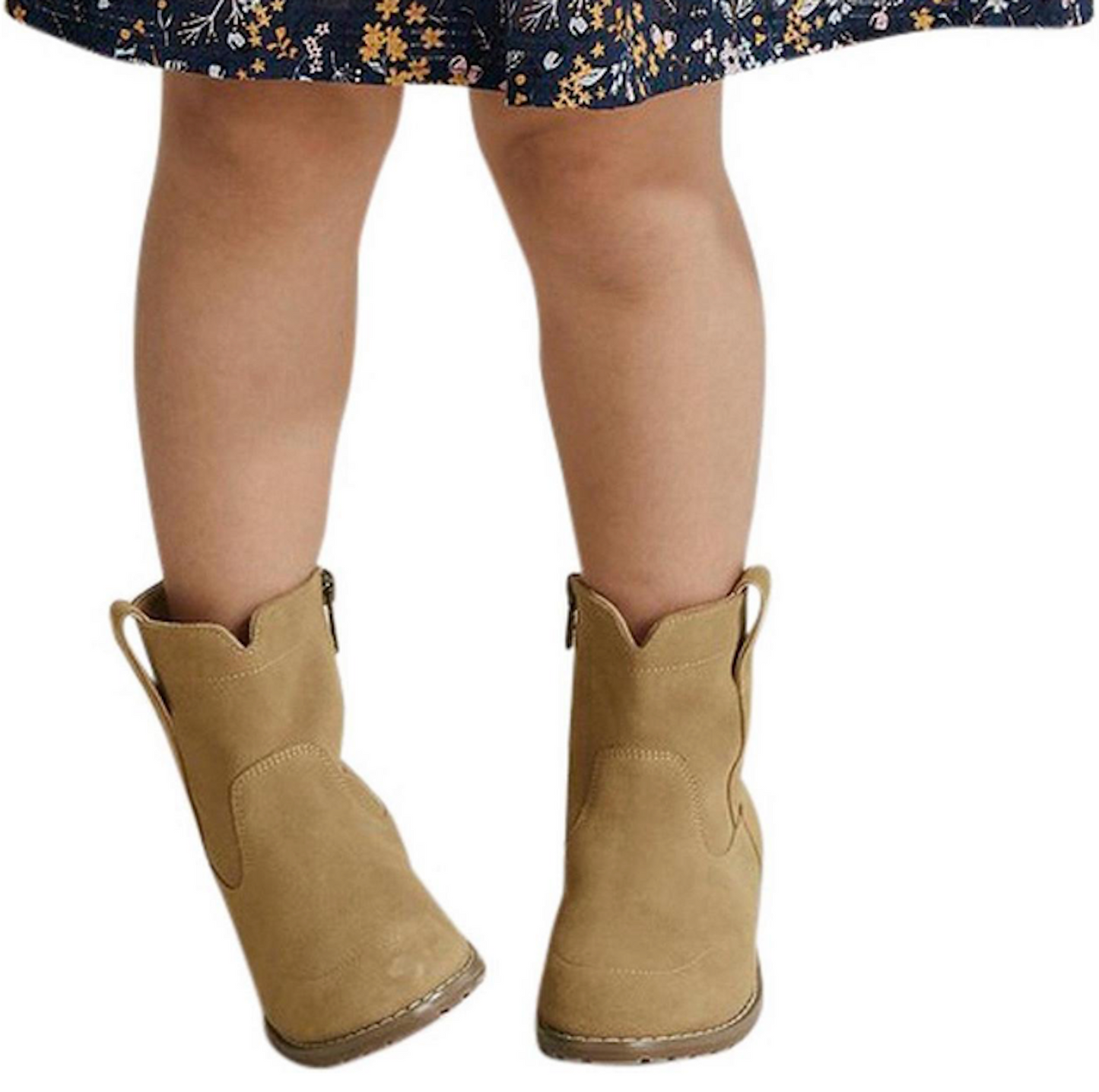 Country Road Girls Tan Leather Pull On Ankle Boots size 35 (AU2.5)